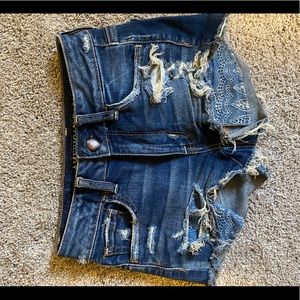 *SOLD*American Eagle High Rise Shortie Jean Shorts